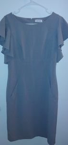 Taupe Calvin Klein Dress Size 4